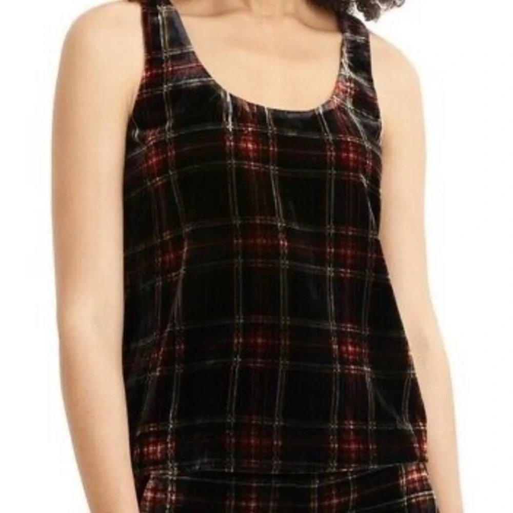 J. Crew Velvet Stewart Tartan Plaid Tank Top